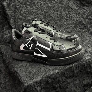 COPY - Valentino Men's Black Low Top Calfskin VL7N Sneakers - EU45/US12